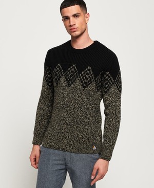 Superdry Badland Crew Neck Férfi Ugró Fekete | DCRMT8245